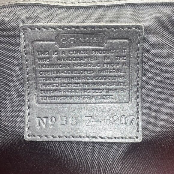 Coach Women’s Red Nylon With Leather Handles Zipper Closure Tote Bag - Picture 11 of 14